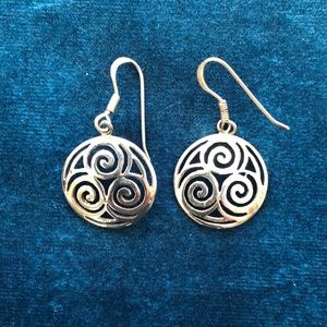 Silver Triskele earrings